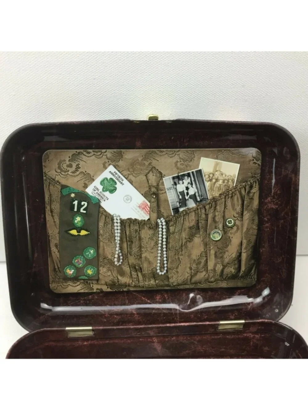 Girl Scout 1912-2012 Travel Suitcase 100th Anniversary Centennial Tin Lunch Box - Picture 11 of 12